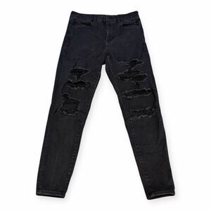AMERICAN EAGLE AEO Women’s Black Next Level Stretch Curvy Hi-Rise Jegging Size 6